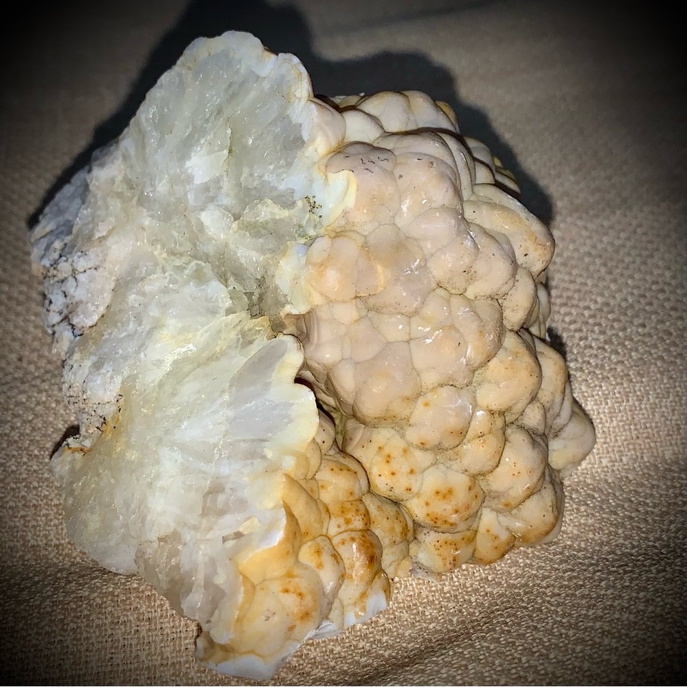 Botryoidal Chalcedony with Quartz Raw Crystal Cluster Natural Mineral Specimen